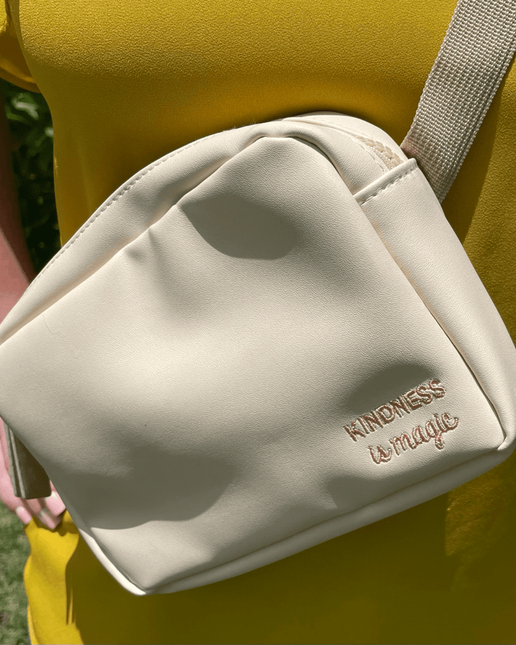 Kindness Is Magic Tan Belt Bag