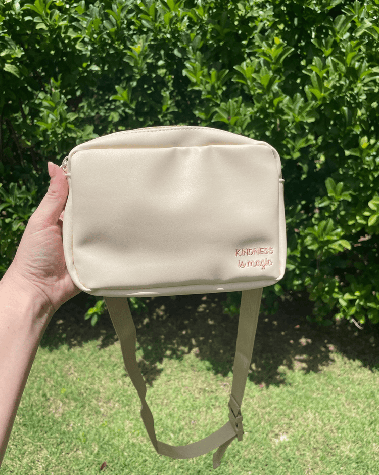 Kindness Is Magic Tan Belt Bag