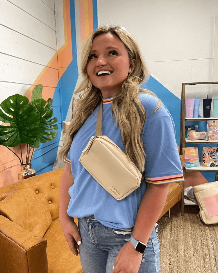 Kindness Is Magic Tan Belt Bag