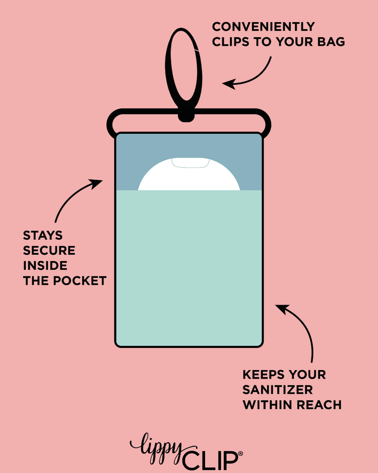 SaniClip™ Hand Sanitizer Holder